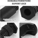 6Pcs 8.2"-15" Bed Support Legs,Adjustable Bed Legs,Durable Bed Frame Leg for King Queen Beds Slats,Plastic Furniture Leg Replacement,for Frame Cabinet and Wooden Furniture