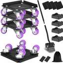 Heavy Duty Furniture Movers with Wheels, Carbon Steel Furniture Dolly, Heavy Furniture Moving Wheels Dollies Casters Rollers, Furniture Lifter Tool for Moving Furniture, Max Load 1200LB (4.1 x 4.1 IN) (Medium)