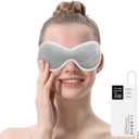 Aroma Season Vibrating Heated Eye Mask for Dry Eyes, 3000mAh Cordless Warm Eye Compress for Stye, Blepharitis, Rechargeable Electric Eye Heating Pad for MGD, Included Hygienic Eyelid Sheets