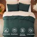 Bedsure King Comforter Set, Forest Green Soft Prewashed Bedding for All Seasons, 3 Pieces GentleSoft Bed Set, 1 Lightweight Comforter (104"x90") and 2 Pillowcases (20"x36")