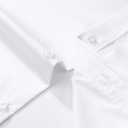 J.VER Men's Dress Shirts Solid Long Sleeve Stretch Wrinkle-Free Formal Shirt Business Casual Button Down Shirts (White, L)