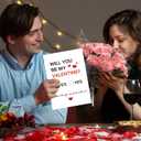 2 x Missonemi Funny Valentines Day Card Gifts for Him Her, Sweet Valentines Day Cards for Women Men-Will You Be My Valentine (MS450)