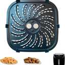 Air Fryer Rack for PowerXL Vortex Pro 6 QT, Nonstick Air Fryer Accessories Grill Pan Tray with Rubber Bumpers(8.67x8.67 IN for 6QT)