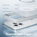 TORRAS Magnetic Ostand for iPhone 17 Pro Max Case, Compatible with MagSafe, 4X Military Grade Protection, Camera Control Button Translucent Slim Phone Case for iPhone 17 Pro Max 6.9", Silver Gray