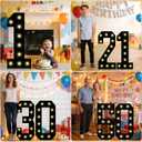 Pooqla 2.4FT Light Up Numbers for 13 Year Old Boy Girl Gifts, Marquee Numbers 2.4 Feet Tall Party Decor for Her Him, Mosaic Big Sign for 13th 31st Birthday Decoration Backdrop, Black Number 13