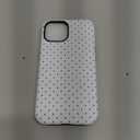 Jusy Compatible with MagSafe Polka Dot Case for iPhone 15, Cute Aesthetic Polka Dots Magnetic Phone Case, Soft TPU and Hard PC Protective Phone Cover for Women Girls (Matte)  White