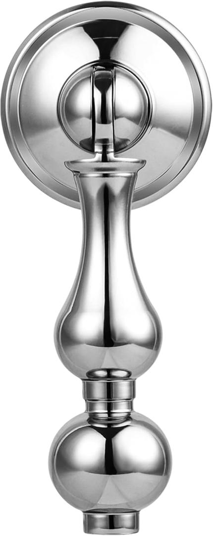 Solid Brass Cabinet Knobs with Polished Nickel Finish 2 Pack - Brass Drop Pulls for Dresser Drawers, Modern Kitchen Cabinet & Wardrobe Hardware, Durable Pendant Knobs for Bathroom Vanity