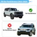 1Pair Tail Light Cover for Ford Bronco 2021-2025 Rear Light Guard Lamps Protector Tail Light Protector Trim Cover ABS Black(Not Fit for Bronco Sport)