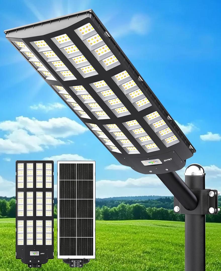 JAYNLT Y-16000W Solar Street Lights Outdoor,Parking Lot Lights Commercial, 6XL