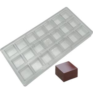 Square Chocolate Making Mould Polycarbonate Chocolate DIY Mold 21 Cavities Candy Ice Cube Molds
