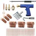 78Pcs Professional Car Dent Sheet Metal Repair Tool Kit Dent Puller Welder Kit Car Body Spot Repair Device Stud Welding Hammer Gun Set