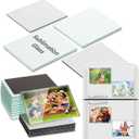 Xuhal 50 Pcs 2 x 2.8 Inches Blank Sublimation Glass Fridge Magnet Personalized Refrigerator Sublimation Include 25 Rectangle Glass Blank 25 Fridge Magnet for Office Kitchen Microwave Car DIY Decor