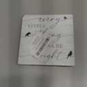 Farmhouse Desk Decor, Every Little Thing Is Gonna Be Alright Birds Sign, Desk Decorations For Office Home Living Room Bathroom, Shelf Decor, Inspirational Gifts, Wooden Plaque With Stand (B08)