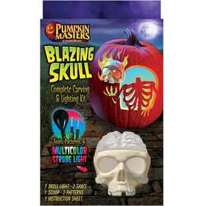 Pumpkin Masters Blazing Skull Complete Carving & Lighting Kit