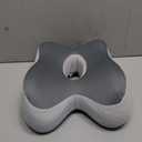 Memory Foam Leg Pillow for Side Sleepers,Sciatica Pain Relief Pillow with Ergonomic Design,Removable Breathable Cover and Elastic Band,Grey