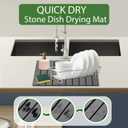 Oxydrily Stone Dish Drying Mat for Kitchen Counter,Large Dark Gray Foldable Diatomaceous Earth Dish Drying Mat,Quick-Dry Absorbent Bath & Countertop Stone Dishes Mats for Dishes Bottles Cups 23"x15.3"