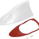 1 Pcs Universal Shark Fin Antenna Cover Signal Roof Aerial for Car SUV Truck Offroad ABS Material with Adhesive Base Pearl White