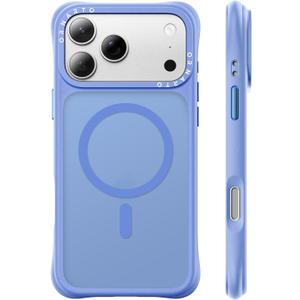 ORNARTO Magnetic for iPhone 17 Pro Max Case, 7X Military-Grade Drop Protection, Compatible with MagSafe, Slim Shockproof Translucent Matte Phone Case for iPhone 17 Pro Max 6.9", Sea Blue
