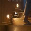Radar Motion Sensor Puck Lights with Remote Control, RGB Rechargeable Wireless Under Cabinet Lighting for Kitchen, Magnet Stick on LED Closet Lights, Cordless Night Light for Counter, Stair, Bookshelf