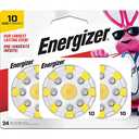 Energizer Hearing Aid Batteries Size 10, Yellow Tab, 24 Pack
