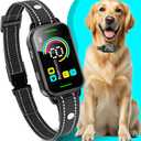 Dog Bark Collar, DINJOO Bark Collar for Large Medium Small Dogs,Smart Bark Collar,Rechargeable Anti Barking Training Collar with 8 Adjustable Sensitivity,Bark Shock Collar with Beep (1 Count (Pack of 1), Black)