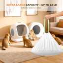 Automatic Cat Litter Box Liners Bags, Self-Cleaning Kitty Litter Liners Bags Compatible with MeoWant-SC01 & MeoWant-SC02, Heavy-Duty Thick Drawstring Replacement Liner Bag 18" x 12.6" (120 PCS)
