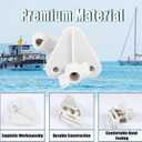 2 Sets Pontoon Gate Latch Replacement Kit, Pontoon Door Latch Fits 1-1.25inch Square Frames Boat Latch Lock Pontoon Gate Accessories Suitable for Left & Right Hinged Doors Includes Hardware