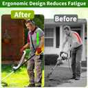 Weed Eater Handle, Ergonomic String Trimmer Grip Extension Back Saver,with Adjustable Shoulder Strap, -Universal Weedeater Handle for Lawn Care, Landscaping, Grass,Trimming (White)