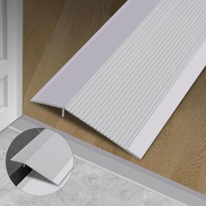 Gaahing Aluminum Floor Transition Strip, 2Pcs 35.4in x 3.9in, Matte Silver