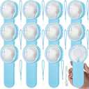 Sumind 12 Pcs Small Personal Portable Fan Mini Handheld Bulk 1 Speed Electric Cute Battery Powered for Neck Lash Makeup Women Men Travel Camping Indoor Outdoor Summer (Blue)
