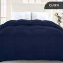 Utopia Bedding Comforter Duvet Insert, Quilted Comforter with Corner Tabs, Box Stitched Down Alternative Comforters Queen Size (Navy) (Queen (Pack of 1))