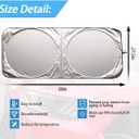 Foldable Windshield Sun Shade, Bonus Steering Wheel Sun Shield to Block UV Rays Keep Your Vehicle Cooler, Easy to Use Car Interior Accessories (59.2"x27.2")