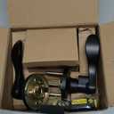 Lanwandeng Keyed Alike Front Door Lever Lockset with Single Cylinder Deadbolt Combination Set, All Keyed Same Exterior Door Handle with Lock and Deadbolt, Matte Finished