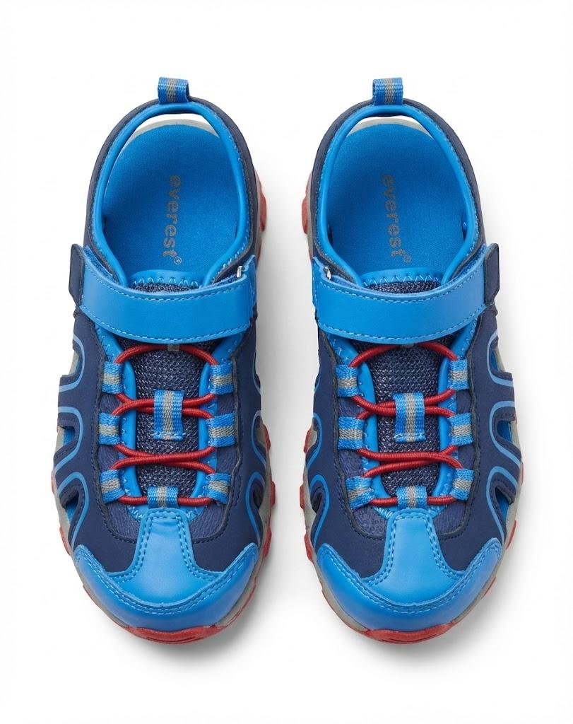 Everest Boys Closed Toe Durable Sandals Adjustable Strap, Size 2