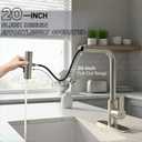 Kitchen Faucet with 3-Function Pull Down Sprayer,Stainless Steel Sink Faucet 1 or 3 Hole,Pull Out Kitchen Faucet,Suitable for Modern Style Homes Camper Rv Bar (Brushed Nickel)