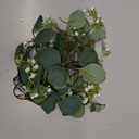 2 Pack Artificial Eucalyptus Garland with Baby Breath Flowers 5.57Ft Faux Gypsophila Vine Hanging for Wedding Arch Garden Porch