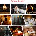 CVHOMEDECO. Real Wax Hand Dipped Battery Operated LED Timer Taper Candles Country Primitive Flameless Lights Dcor, 6-3/4 Inch, Coffee, 2 PCS in a Package