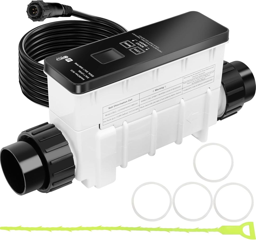 EC-520888 Salt Water Pool Chlorinator System Compatible with Pentair IC15 Salt Chlorine Generator. Salt Chlorine Generator Systems up to 15000 gallons Swimming Pools 