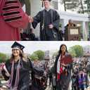 Matte Graduation Cap Gown and Tassel Set for Adults Bachelor High School College University (Red, Size 51")