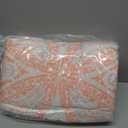 Comfort Spaces Reversible Quilt Set-Vermicelli Stitching Design All Season, Lightweight, Coverlet Bedspread Bedding, Matching Shams, Twin/Twin XL (66 in x 90 in, Gloria Damask Coral 2 Piece