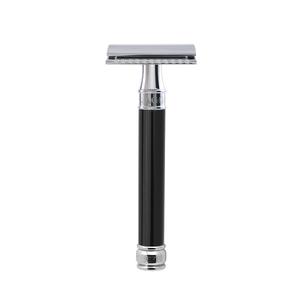 The Edwin Jagger DE86 Black DE Safety Razor (Long) (1 Count (Pack of 1))
