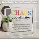 3 x Chaos Coordinator Gifts, Chaos Coordinator Gift for Manager Leader Coworker Boss Mentor Teacher Nurse, Thank You Gifts Chaos Coordinator Office Desk Decorative Sign Acrylic Plaque Sign