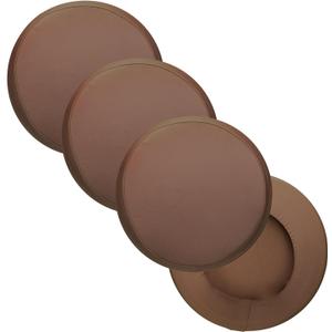 uxcell Round Bar Stool Covers, 4 Pack Round Seat Cover Dia.11-14", High Stretchy Circle Stool Cover for Chairs Stool Slipcovers, Brown