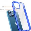JETech Case for iPhone 13 6.1-Inch, Non-Yellowing Shockproof Phone Bumper Cover, Anti-Scratch Clear Back (Blue)