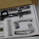 SNBTLA MatteBlack Dummy Handle Set  Designed for NonLocking Side, Modern Minimalist Style, Perfect Pairing with Front Door Handles(Matte Black)