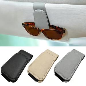 Car Sunglass Holder for Visor, Magnetic Car Eyeglass Holder Clip, Universal Vehicle Sunglasses Eyeglasses Mount, 1 Pack Gray