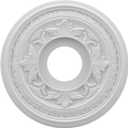 Ekena Millwork CMP13BA Baltimore Thermoformed PVC Ceiling Medallion (Fits Canopies up to 5 1/4"), 13"OD x 3 1/2"ID x 3/4"P (Unfinished)