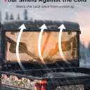 KEMIMOTO Hard Coated Rear Window, Pre-installed Back Windshield Compatible with Polaris Ranger XP 1000/Crew 2017-2026, Polaris Ranger 1000/Crew 2020-2026, Ranger XP 900/Crew 2013-2019