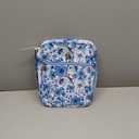 G-LEAF Bible Cover Case/Book Cover, Bible Case for Women Girls, Bible Cover Bags Floral Pattern With Handle Fits for Standard Size Bible, 9.5x6.7x2.5 In (Blue Alyssum)