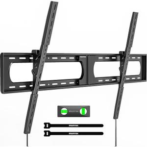monTEK Heavy Duty Tilting TV Wall Mount for 37-140'' Extra Large Flat & Curved TVs up to 300lbs, 4Load Tested, 2.4" Slim Low Profile Bracket, Fits 16"/18"/24" Studs, Max VESA 1200800mm, TM1007W-XLT